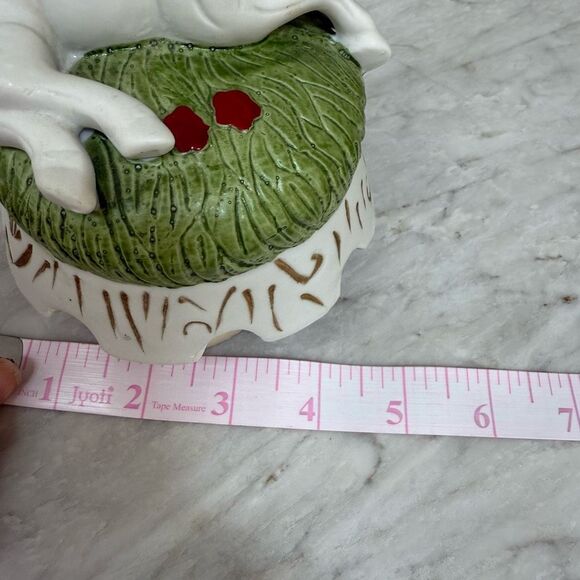 Vintage 1990s Hand painted Wind Up Unicorn Music Box Laying on Grass - Picture 4 of 5